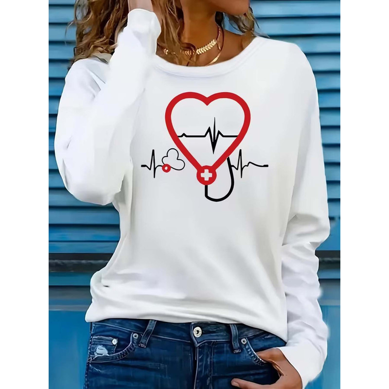 Stethoscope - T-shirt a maniche lunghe con stampa