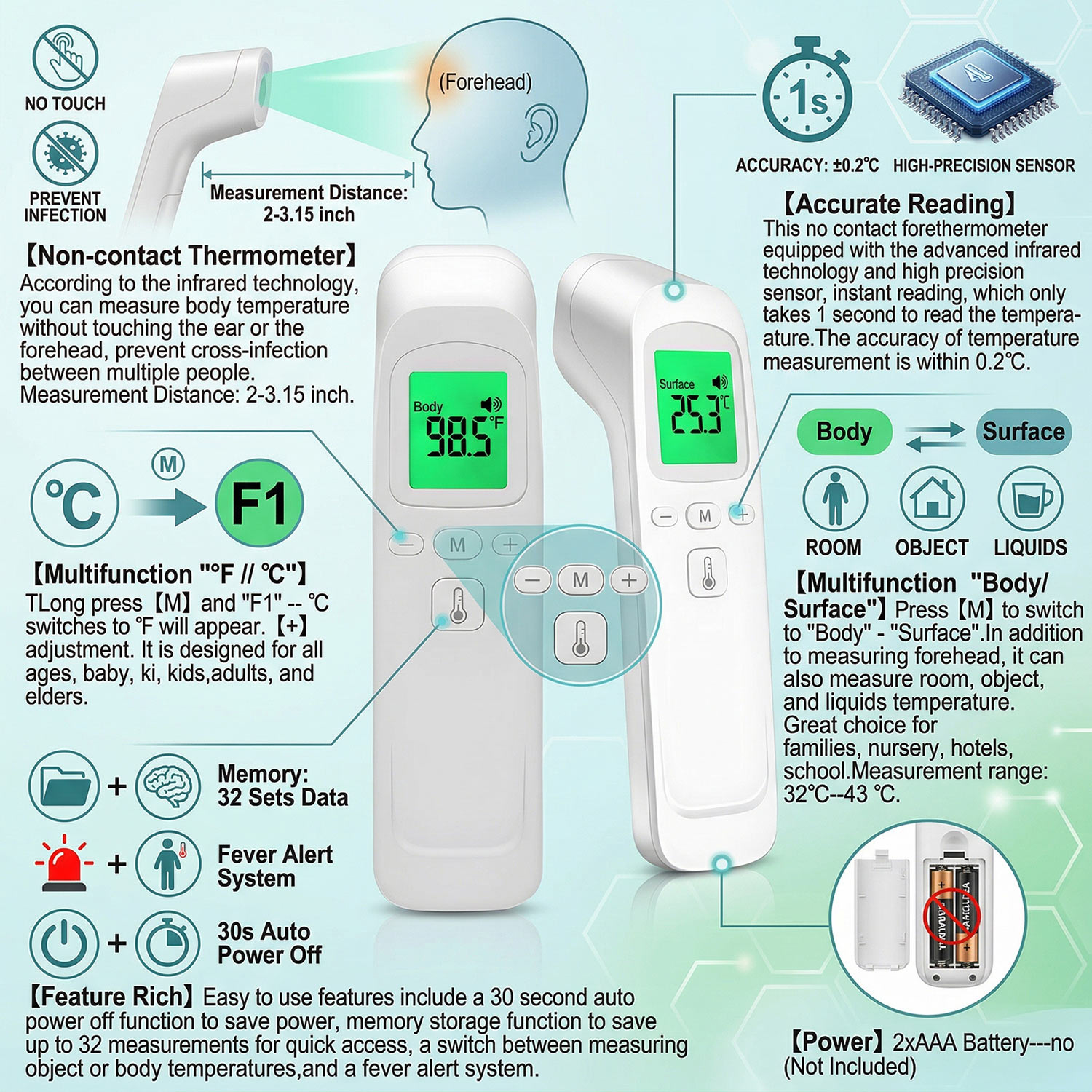 Termometro digitale frontale e - Pulse Oximeter recensione e prezzo